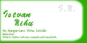 istvan mihu business card
