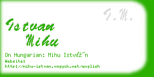 istvan mihu business card